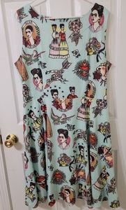 Frida Kahlo print dress